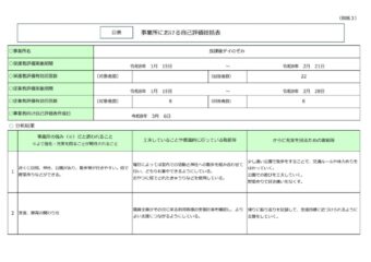 令和7年度自己評価総括表を公開します。
